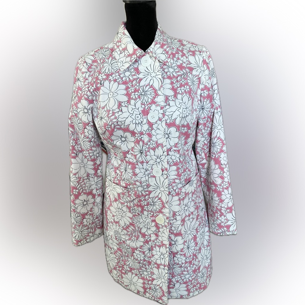 LOFT Floral Trench Coat - Size Small - NWOT
